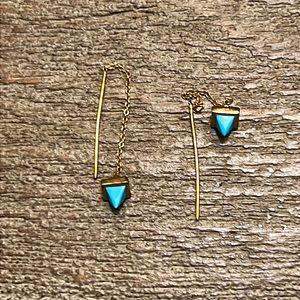 Turquoise & gold earrings